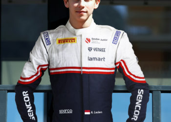 Arthur Leclerc, pilote en championnat de France F4 FIA, ici sur le quai Antoine 1er à Monaco - frère de Charles Leclerc, pilote formule 1 chez Alfa-Romeo Sauber