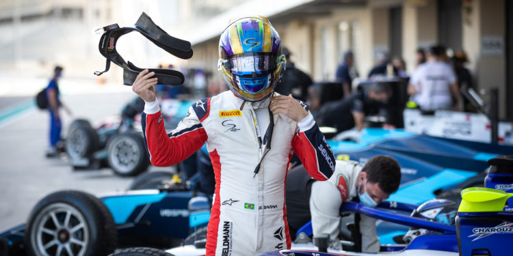 Abu Dhabi (UAE), DEC 10-12 2021 - Grand Prix of Abu Dhabi at Yas Marina Circuit. Guilherme Samaia #15 Charouz. © 2021 Sebastiaan Rozendaal / Dutch Photo Agency